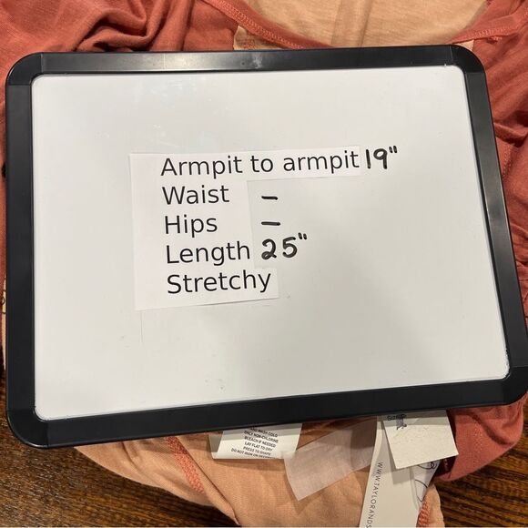 Taylor & Sage Wildflower Motel Graphic Top - Orange and Cream - Picture 10 of 14